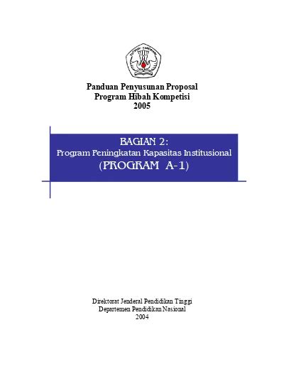 Panduan Penyusunan Proposal Program Hibah Kompetisi Bagian Program