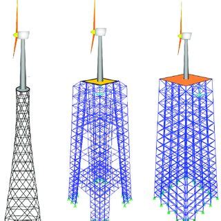 Three example design options for the base of offshore wind turbines ...