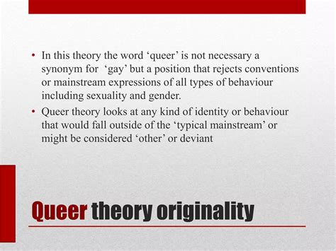 Queer Theory Ppt