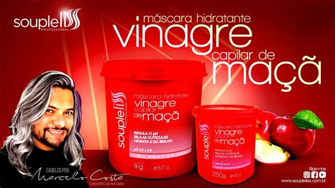 Vinagre Capilar de Maçã por Marcelo Costa Souple Liss Professional