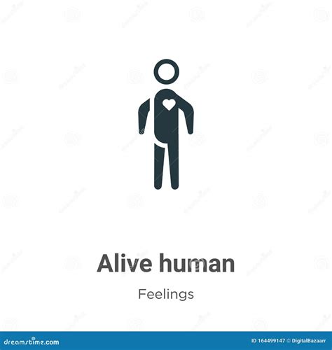 Alive Human Vector Icon On White Background Flat Vector Alive Human