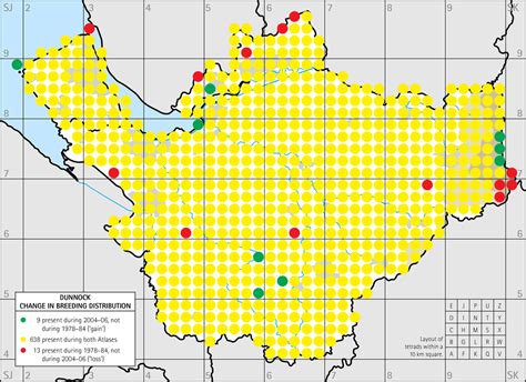 Dunnock breeding distribution maps