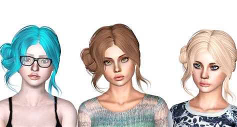 Side Chignon Hairstyle Skysims 158 Retextured By Sjoko Sims 3 Hairs