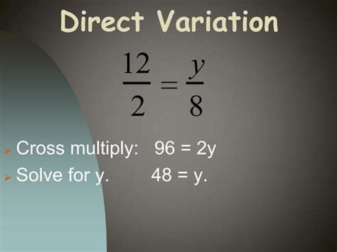 Direct And Inverse Variations Ppt