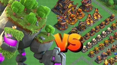 BERGGOLEM gegen JEDES GEBÄUDE Clash of Clans Update CoC deutsch