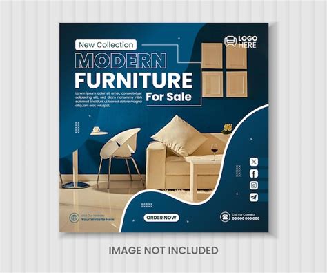 Premium Vector Modern Furniture Sale Social Media Banner Design Template