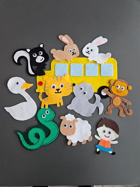 The Seals On The Bus Felt Story Set Etsy