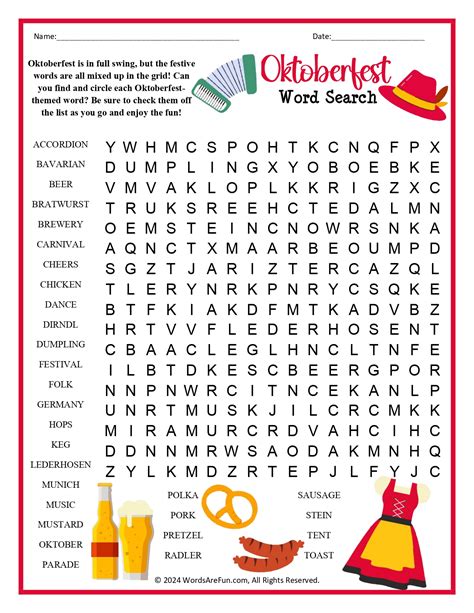 Special Occasion Word Search Puzzles