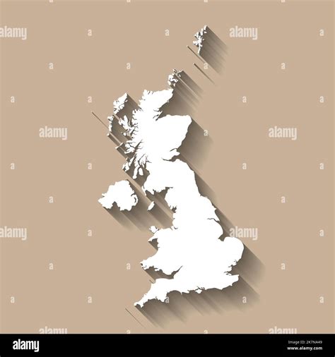 United Kingdom Vector Country Map Silhouette Stock Vector Image Art