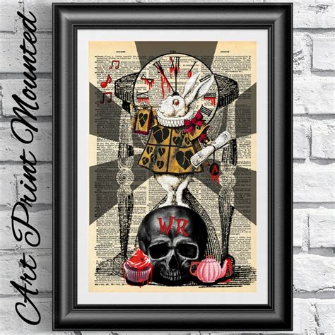 Mounted Gothic Alice In Wonderland Original Art Print On Etsy