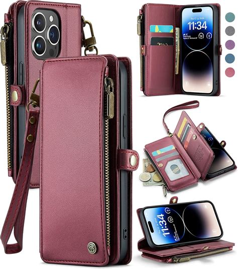 Defencase For Iphone 14 Pro Case Rfid Blocking Iphone 14 Pro Wallet Case For Women