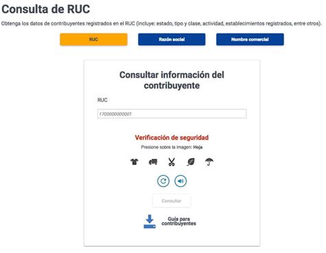 Consulta De Ruc En L Nea Sri Ecuador Actualizado