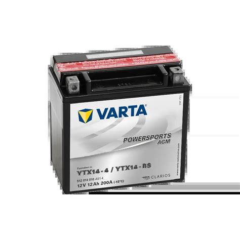 Varta YTX14 4 YTX14 BS 512014010 Motorcycle Battery Varta 12Ah 12V