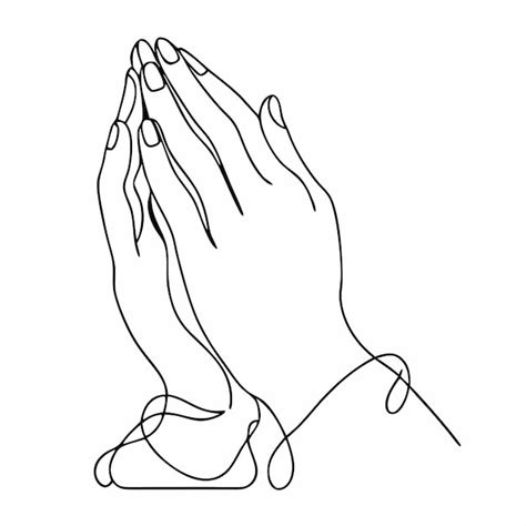 Premium Vector Continuous Single Line Drawing Of Hands Clasped In