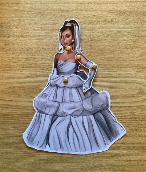 Ariana Grande Articulated Paper Doll Grammy Ballgown Dress Etsy