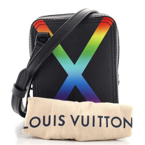 Louis Vuitton Danube Messenger Bag Rainbow Taiga Leather At Stdibs