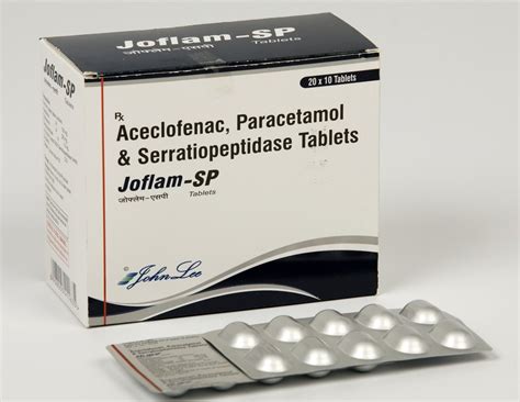 Joflam Aceclofenac Paracetamol Tablets Packaging Type Alu Alu Pack