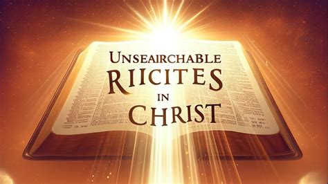 HOW TO Access The Unsearchable Riches In Christ Discover Your