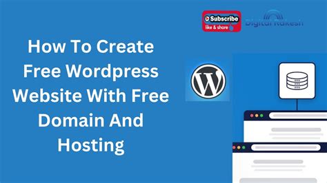 How To Create Free Wordpress Website With Free Domain And Hosting