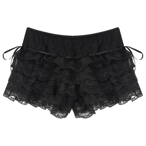 Tiaobug Women S Layered Ruffle Floral Lace Bloomer Shorts Dance Hot