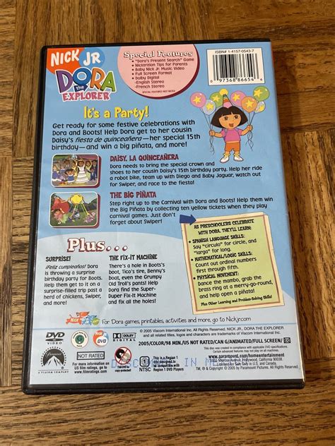 Dora The Explorer Its A Party Dvd 97368866546 Ebay