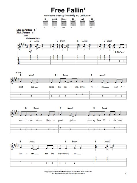 Free Fallin' by Tom Petty - Easy Guitar Tab - Guitar Instructor