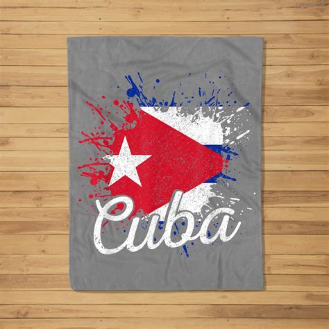 Cuba Patriotic Cuban Pride Flag Patriotic Cuba Fleece Blanket Zeleton