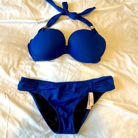 Victoria S Secret Swim Victorias Secret Cobalt Blue Bikini New