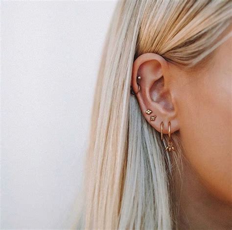 Two Ear Piercings Styles