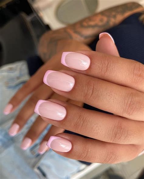 Pink Tip Nails French Manicure Nails Cute Gel Nails Rose Nails Chic