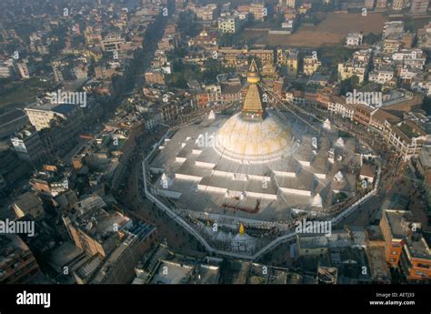 Aerial view of Boudhanath stupa Kathmandu Nepal Asia Stock Photo - Alamy