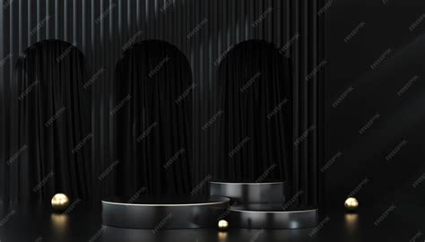 premium photo  product display black background