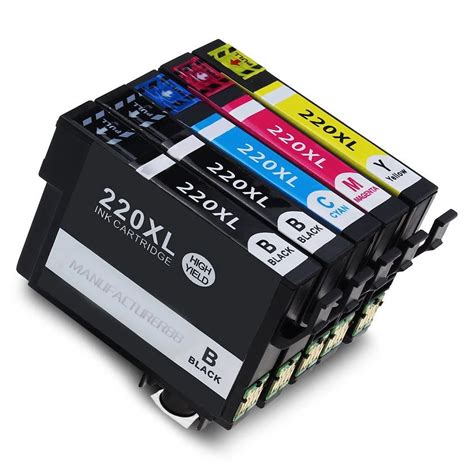 5x T220XL Remanufactured Ink Cartridges Compatible For Epson Workforce