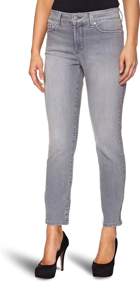 Nydj Womens Silver Skinny Jeans Silver Rush Size 14 Uk