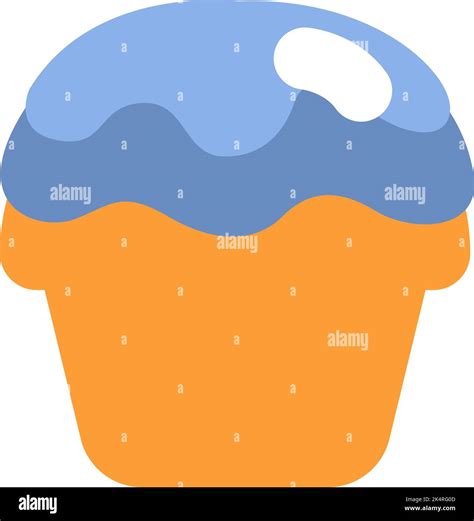 Blueberry Muffin Illustration Vector On A White Background Stock