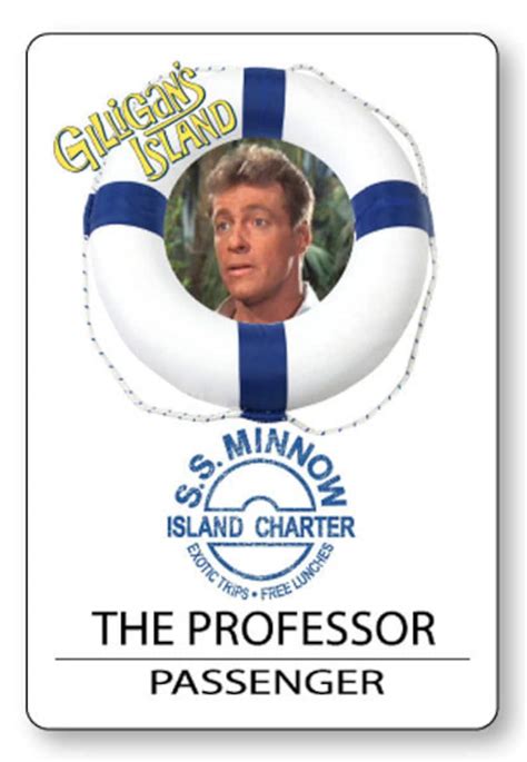 THE PROFESSOR of GILLIGAN'S Island Name Badge With Pin | Etsy