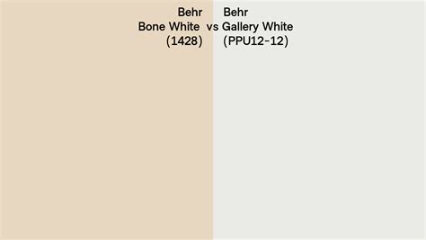 Behr Bone White Vs Gallery White Side By Side Comparison