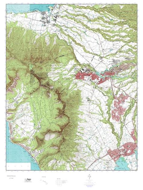 Mytopo Schofield Barracks Hawaii Usgs Quad Topo Map