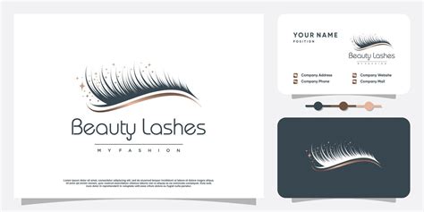 Eye Lashes Logo Design With Creative Modern Concept Premium Vector Part