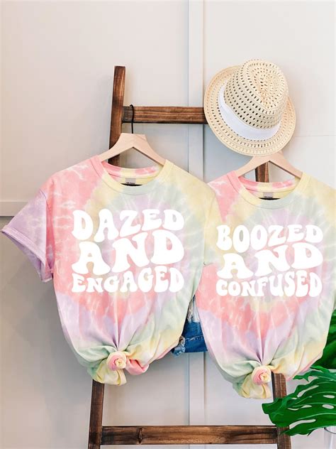 Bachelorette Party Shirts Dazed And Engagedboozed And Confused T Graphic T Shirtretro