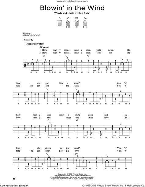 Blowing In The Wind Guitar Chords