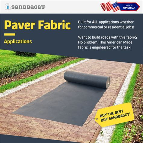 Geotextile Paver Underlayment Fabric Driveway Roads Patios Sandbaggy