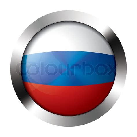 Metal glas knap - russisk flag - ... | Stock vektor | Colourbox