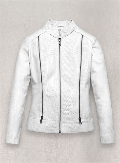 White Python Leather Jacket # 230 : LeatherCult: Genuine Custom Leather Products, Jackets for ...