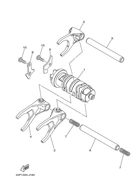 Moto Th Yamaha Super Tenere Parts Shift Cam Fork