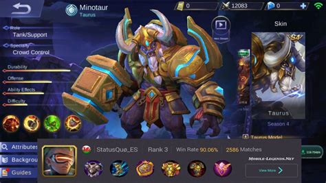 Minotaur High Tank New Build 2024 Mobile Legends