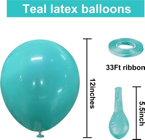 Buy Bezente Teal Balloons Latex Party Balloons Pack Inch Round