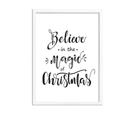 Kerstposter Believe In The Magic Of Christmas Kerstdecoratie Zwart