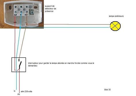 Schema Branchement Lampe Avec Detecteur De Mouvement Electrique Cablage