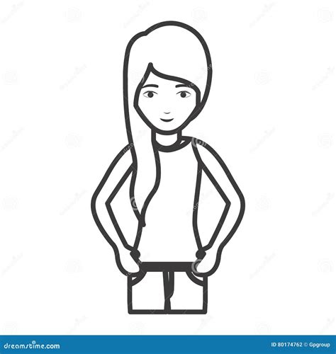 Isolated Woman Cartoon Design Stock Illustration Illustration Of